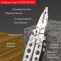 7inch Wire Stripping Pliers Multifunctional Electrician Special Tools For Wire Cutting Pulling Pressing Winding Screwing Tool