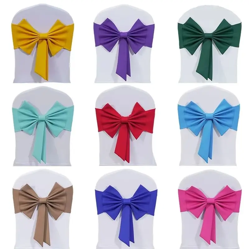 High-End Thickening Tie Free Chair Back Flower , Elastic Chair Cover Bowknot ,Hotel Banquet Wedding Special  Decoration Supplies