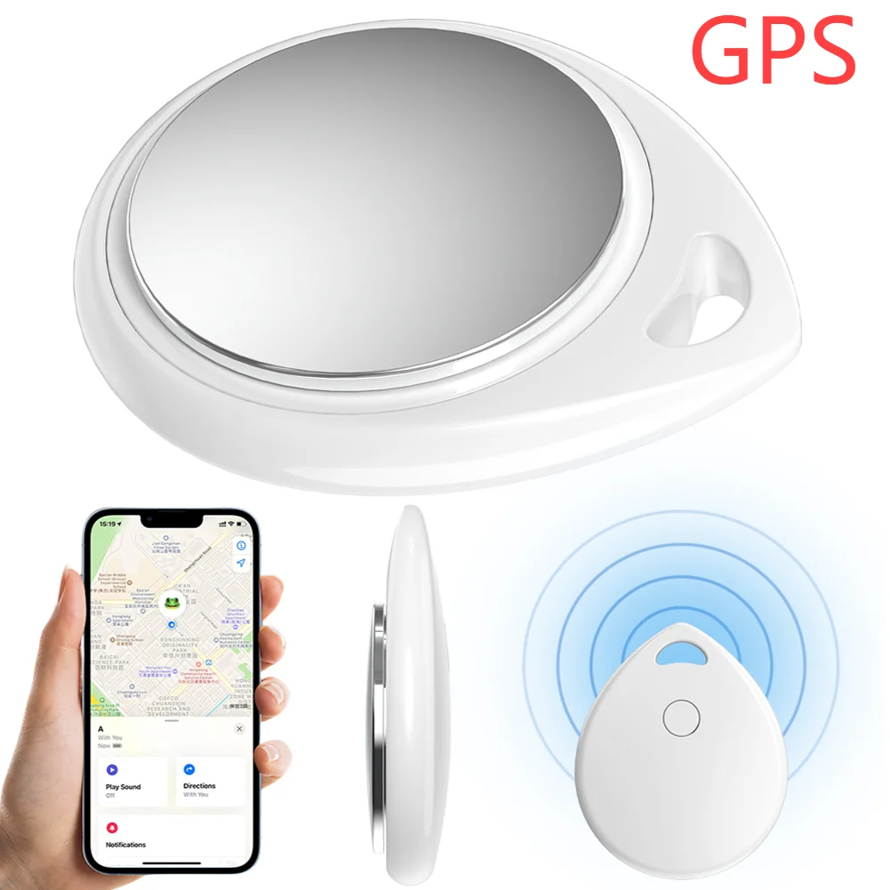 Smart GPS Tracker Work with Apple Find My Item Locator Waterproof Car Key Pet Kids Finder for Keys Wallet Bag Backpack Suitcase