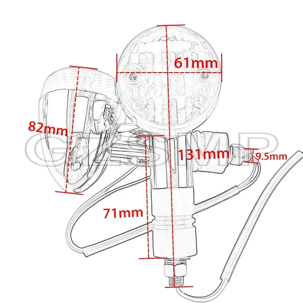 Motorcycle 12V Universal LED Turn Signal Indicator Light Turning Amber Lamp fit For Suzuki Harley Yamaha Honda Kawasaki