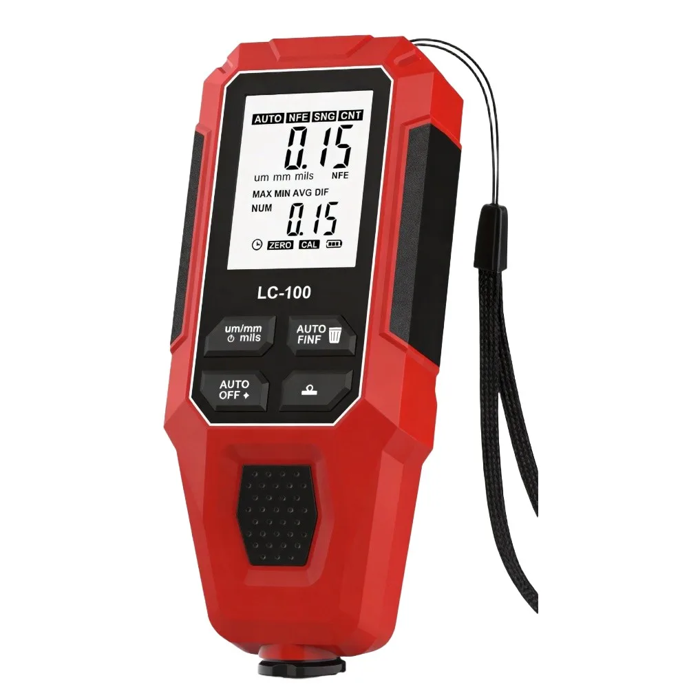 Digital Coating Thickness Gauge 0-2000um Auto Dual Mode Fe NFe Tester High Accuracy LCD Meter For Industrial Paint Film Measurem 3