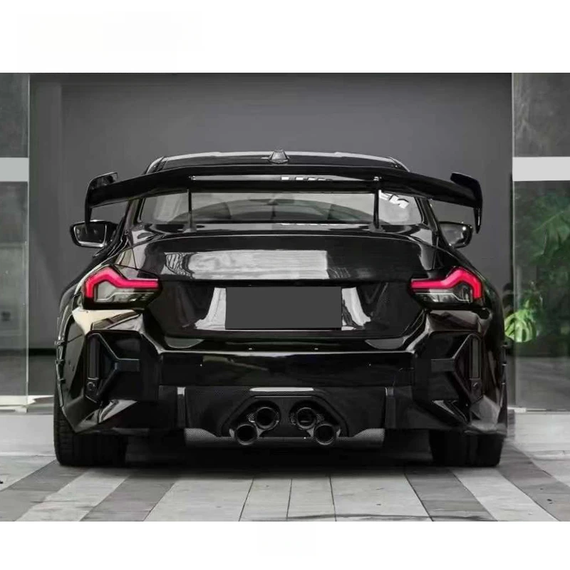 Heavy Duty Dry Carbon Bracket Type Large Rear Trunk Spoiler Wing Kit for Sports Sedan Coupe Off-Road