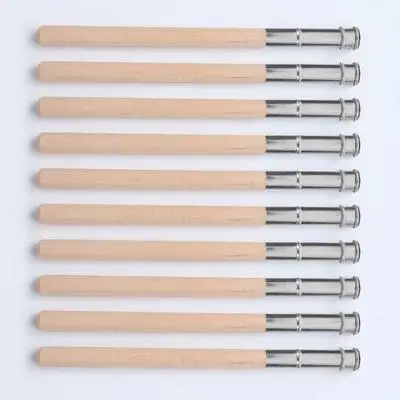 

10pcs Pencil Extender Wood Holder Artist Tool School Supplies Crayon Extension Office Write Lightweight Portable Smooth