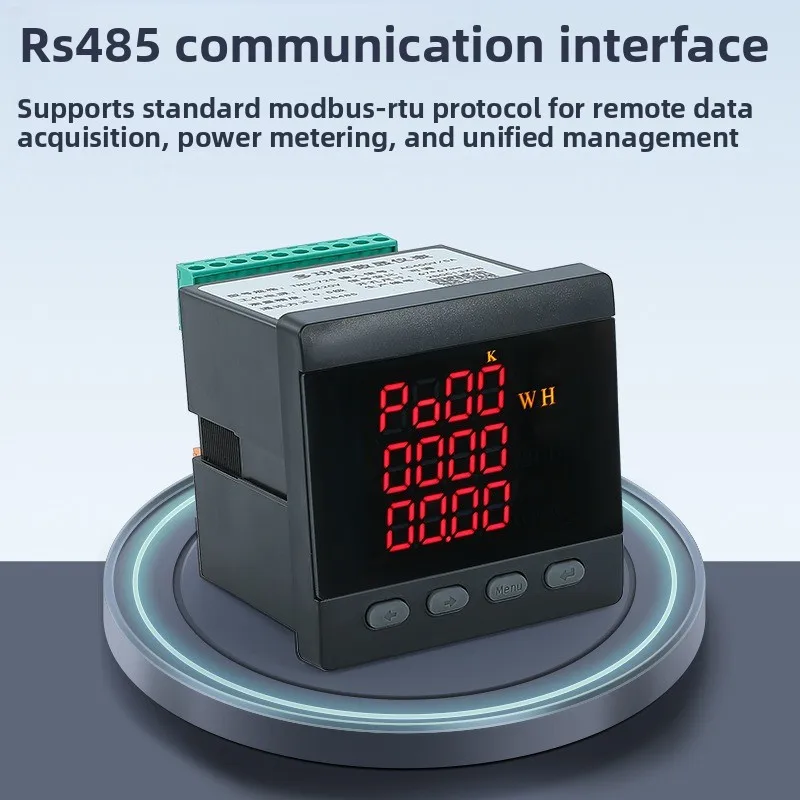 3-Phase Digital Voltmeter with High Brightness LED Display, ABS Flame Retardant Shell, for Industrial Power Monitoring
