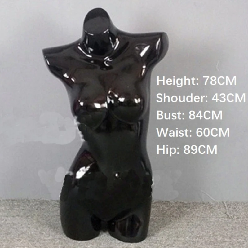 Fiberglass Female Half Body Mannequin Torso For Window Clothing Underwear Display Lady Mannequin Stand