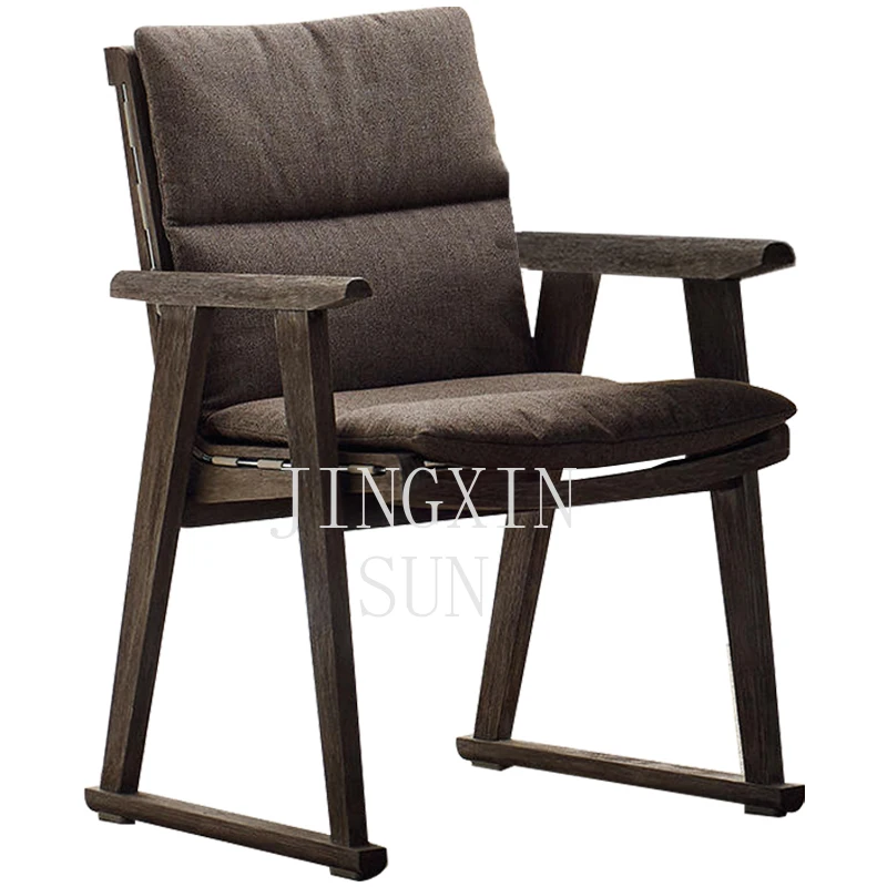 Teak outdoor tables and chairs courtyard villa leisure open-air waterproof bed and breakfast outdoor terrace anti-corrosion