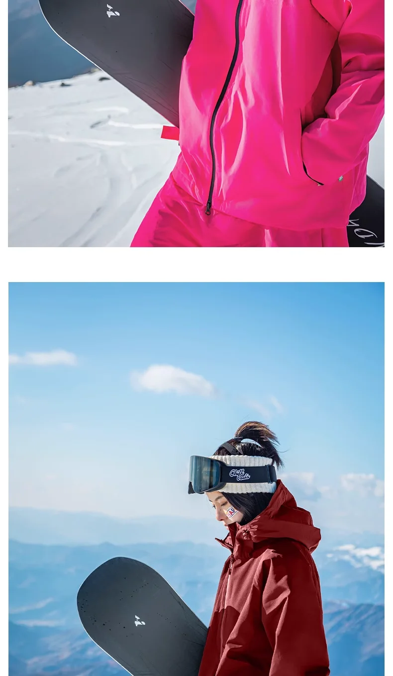 John Snow 2025 Neuer Unisex Ski-Anzug für Einzel- und Doppelbretter, Locker Geschnittener Wasserdichter Wärmehaltender Skianzug mit Skihose und Skijacke – Detail 35