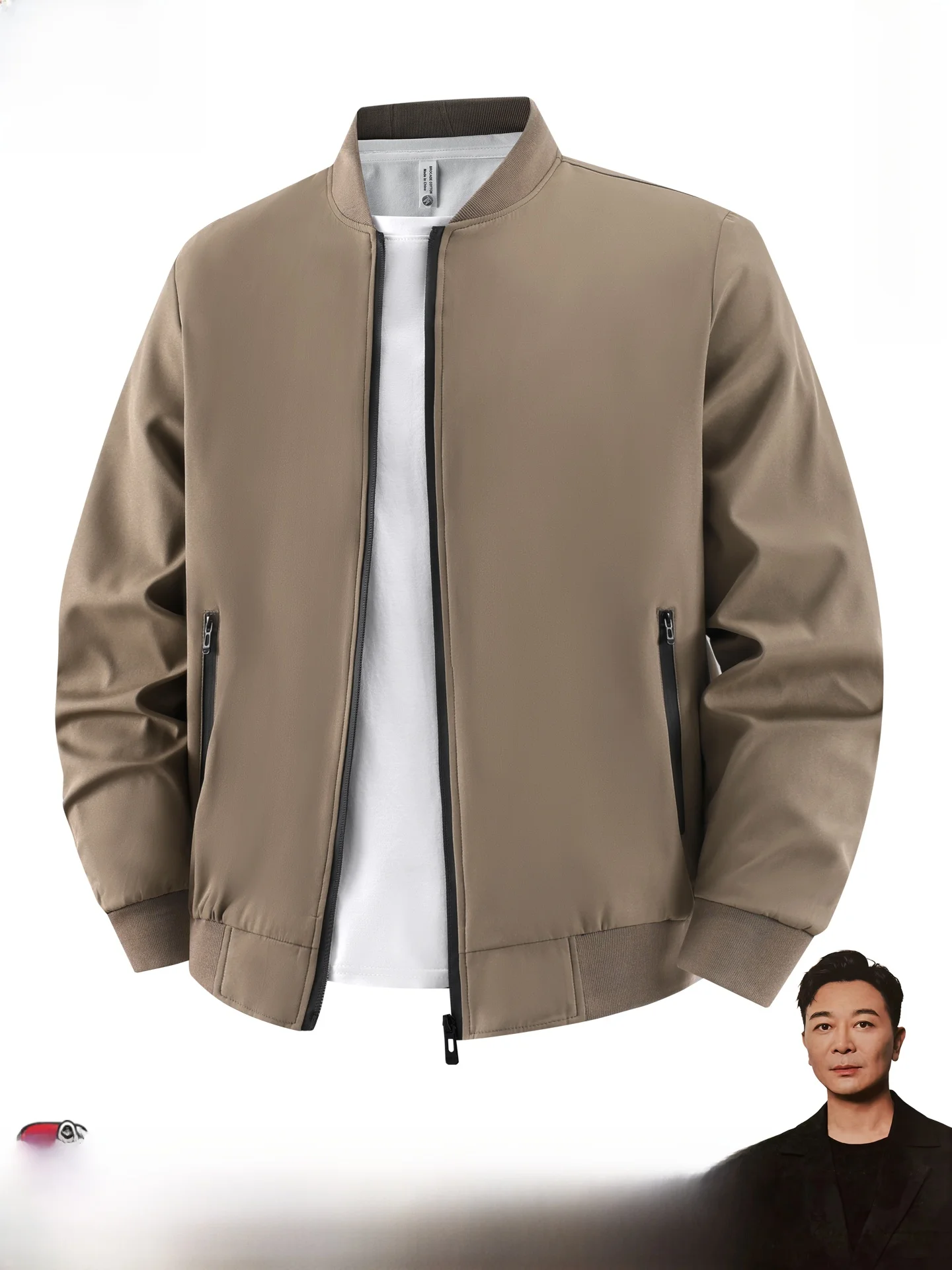 

Мужская ветрозащитная куртка свободного кроя с воротником-стойкой, повседневная, бренд TUCANO, полиэстер/нейлон, композитное волокно