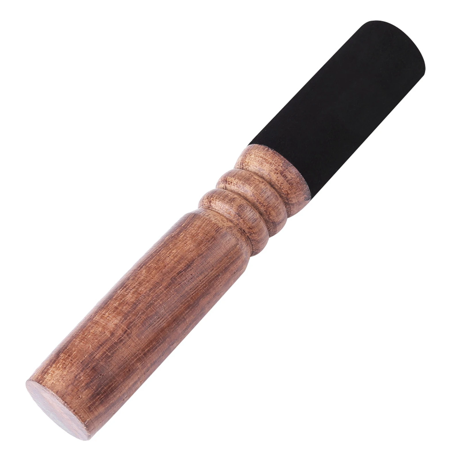 Wooden Mallet for Singing Bowls and Gongs Leather-Wrapped Handle Sound Healing Tool for Meditation and Yoga