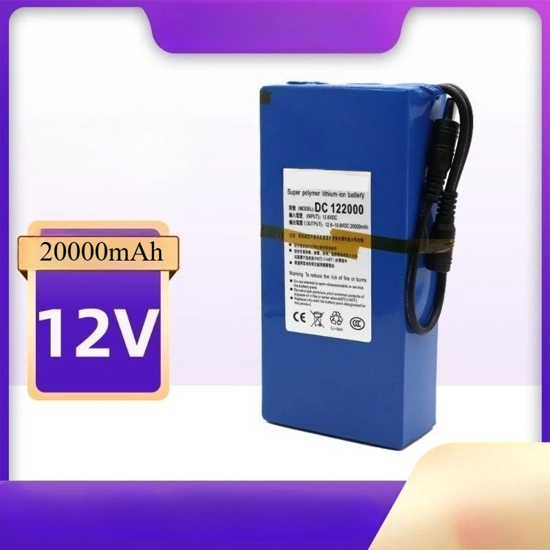 

Мощный аккумулятор постоянного тока 12В 20000мАч для систем видеонаблюдения Hikvision и Dahua, для светодиодных двигателей и зарядных устройств, перезаряжаемый литий-ионный аккумуляторный блок