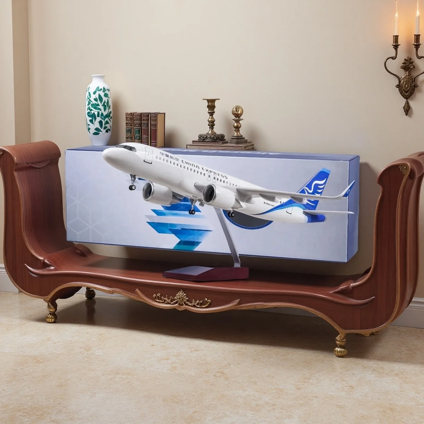 

Aircraft Toy A320 1/80 Scale 47CM NEO China Express Airlines Airbus Light with LED Light(Touch or Sound Control) for Collection