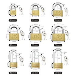 20mm 25mm 30mm 40mm 50mm small copper lock luggage case padlock box case lock mini Locks lovers lock Home Improvement Hardware