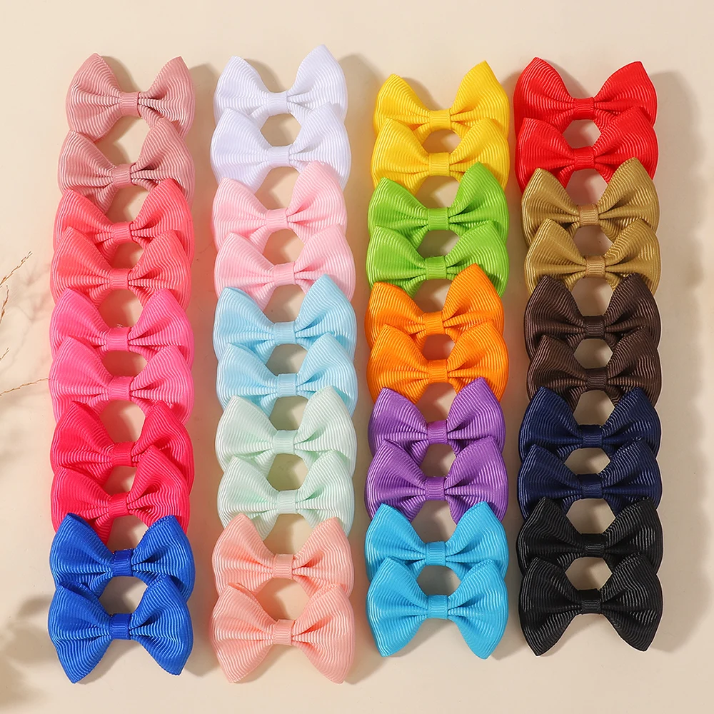 10/20/40 Stück Zufällige Farben Schleifenband Haarspangen Handgemachte Haarklammern Kopfschmuck Haarnadeln Baby Kinder Haaraccessoires