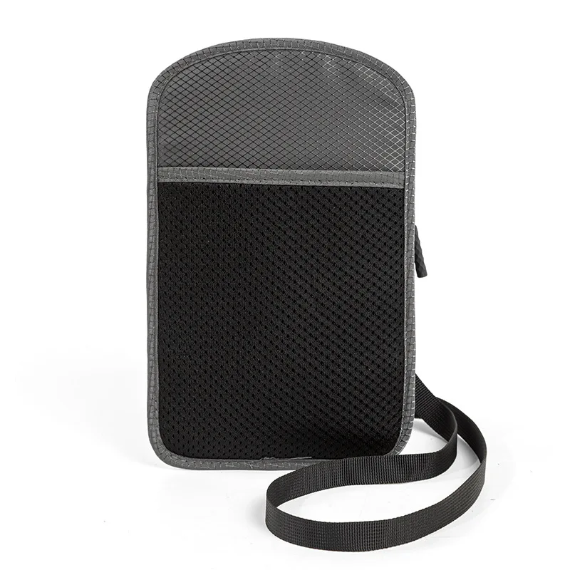 Multi-functional collar passport bag RFID crossbody single shoulder storage bag overseas ticket document protective cover