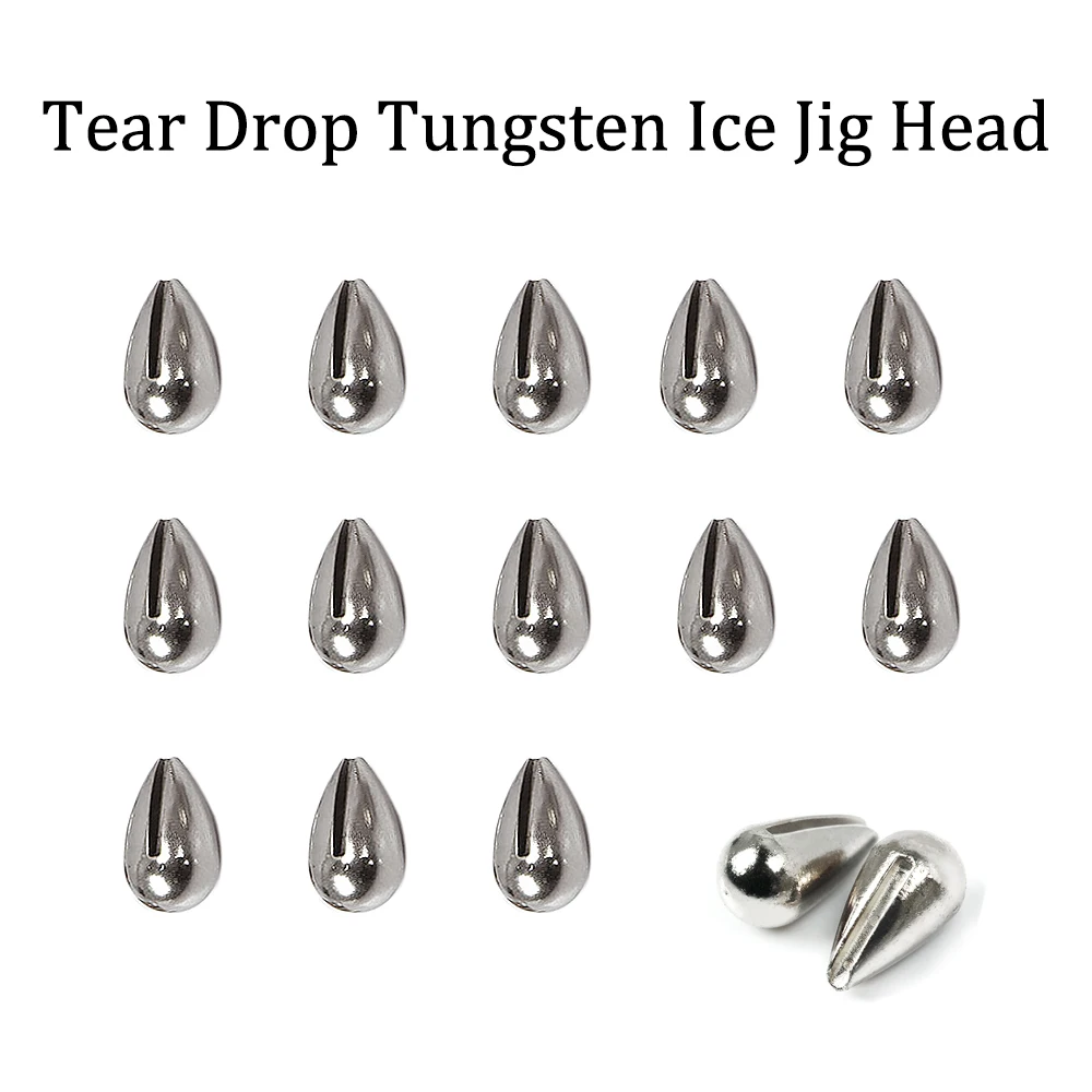 Tear Drop Tungsten Ice Jig Head DIY Ice Fishing Jig Ice Fishing Without Hook 2.7-7mm Hooks Fishing Tungsten DIY Ice Jig Hook