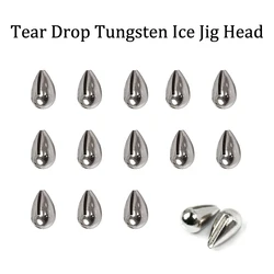 Tear Drop tungsteno Ice Jig Head DIY Ice Fishing Jig pesca sul ghiaccio senza gancio 2.7-7mm ganci pesca tungsteno DIY Ice Jig Hook