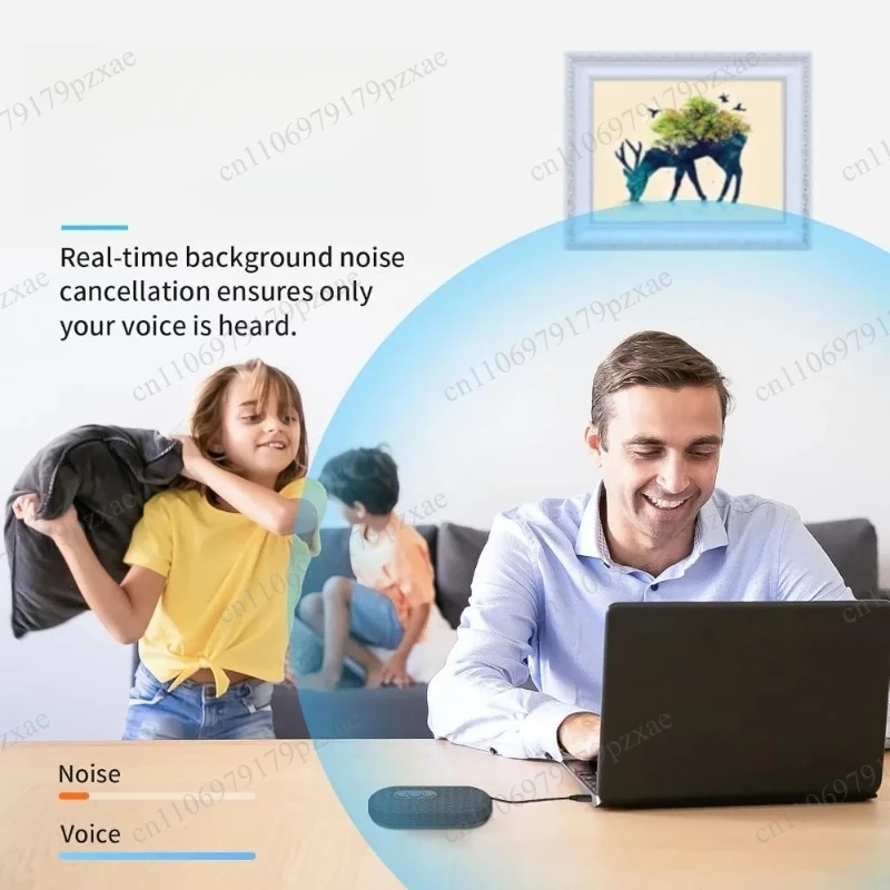 Enhanced Voice Pickup Speakerphone for Home and Office Conference Calls, Noise Reduction, Echo Cancellation
