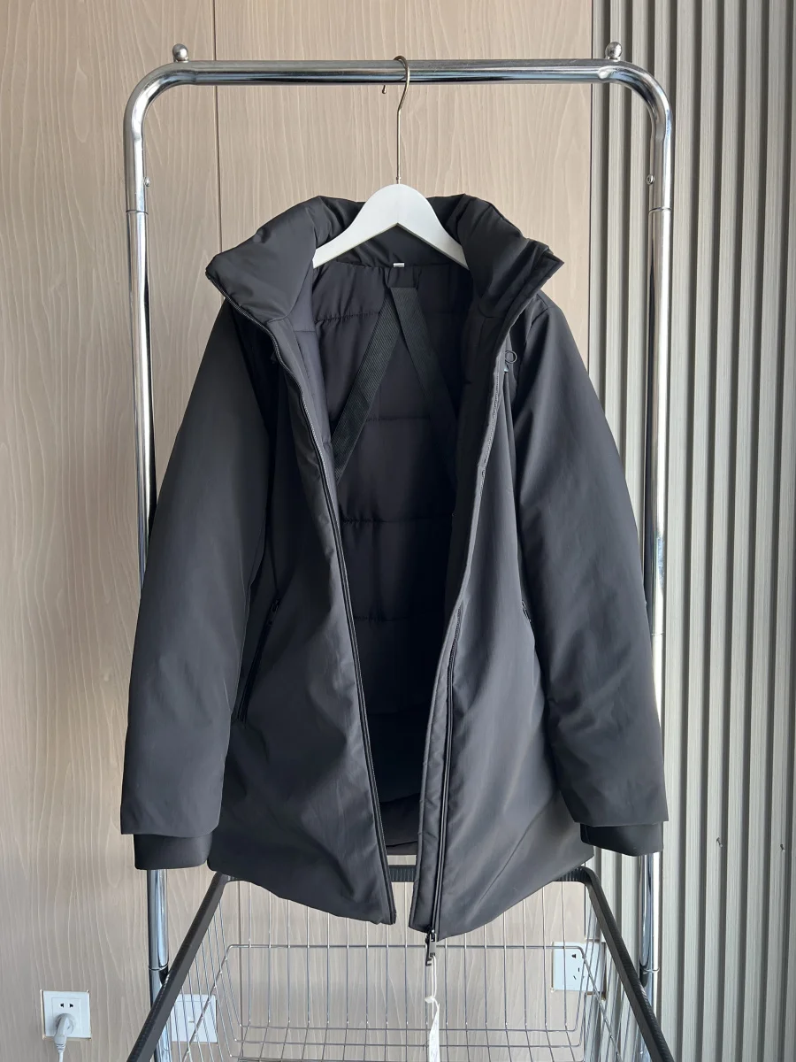 LIBIELIY Autumn/Winter New Women's Fashion Simple Medium Long Waterproof Windproof Thick Hooded Cold Outdoor Coat Women