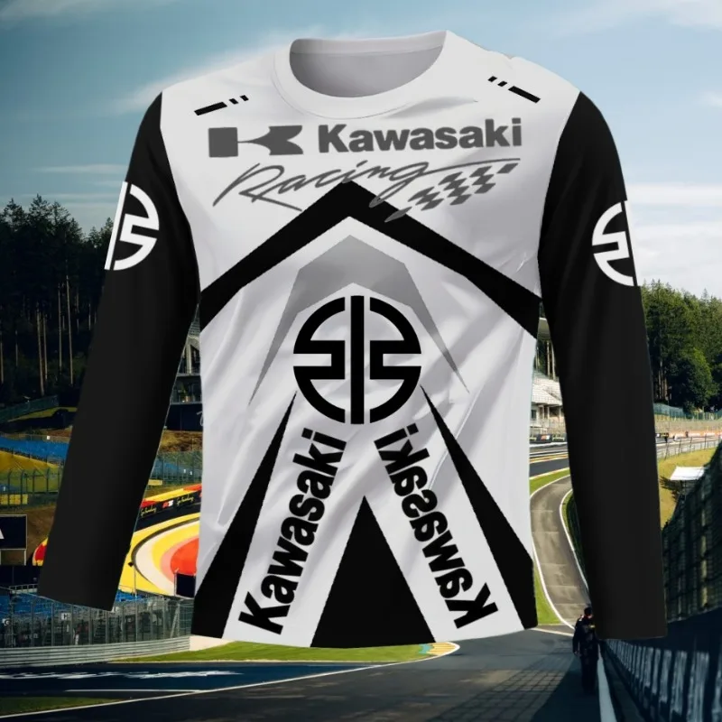 

Футболка Kawasaki Motorcycle Off-road с длинными рукавами и 3D-принтом, быстрая и дышащая для скоростной езды на мотоцикле по бездорожью