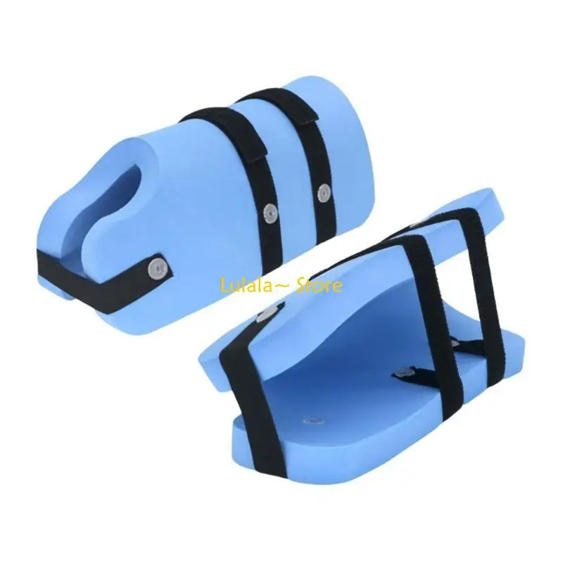 Y4QA อเนกประสงค์ Blue Sturdy Foam Aquatic Cuffs สำหรับว่ายน้ำและออกกำลังกาย 2 แพ็คพร้อมสายรัดปรับระดับได้สำหรับทุกขนาด