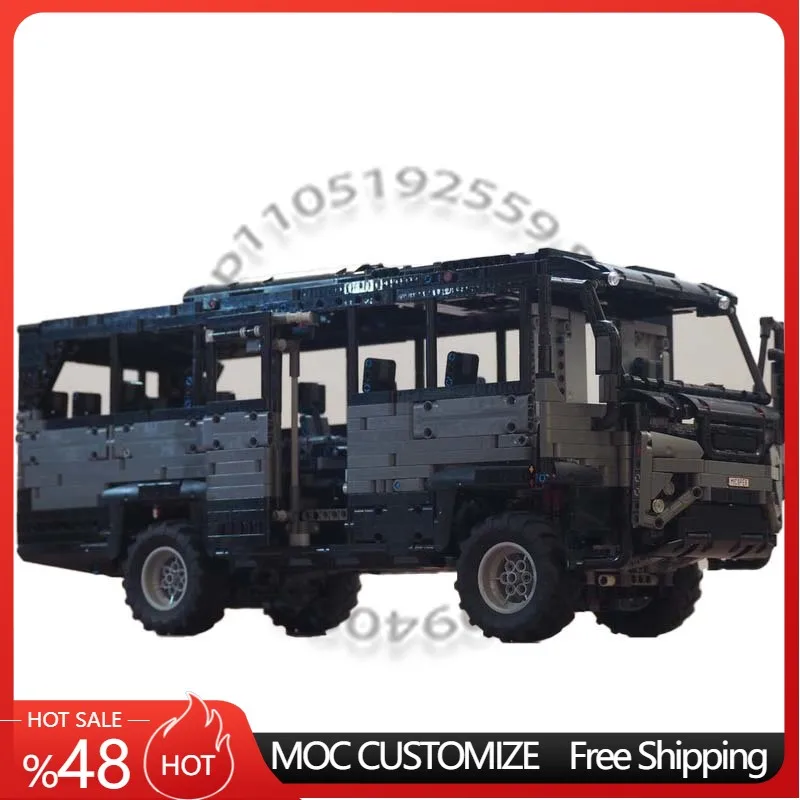 

3320 PCS Speed King Heavy-Duty Off-Road Bus MOC Customize Modular Building Block Simple Technology Brick DIY Festival Toy Gift