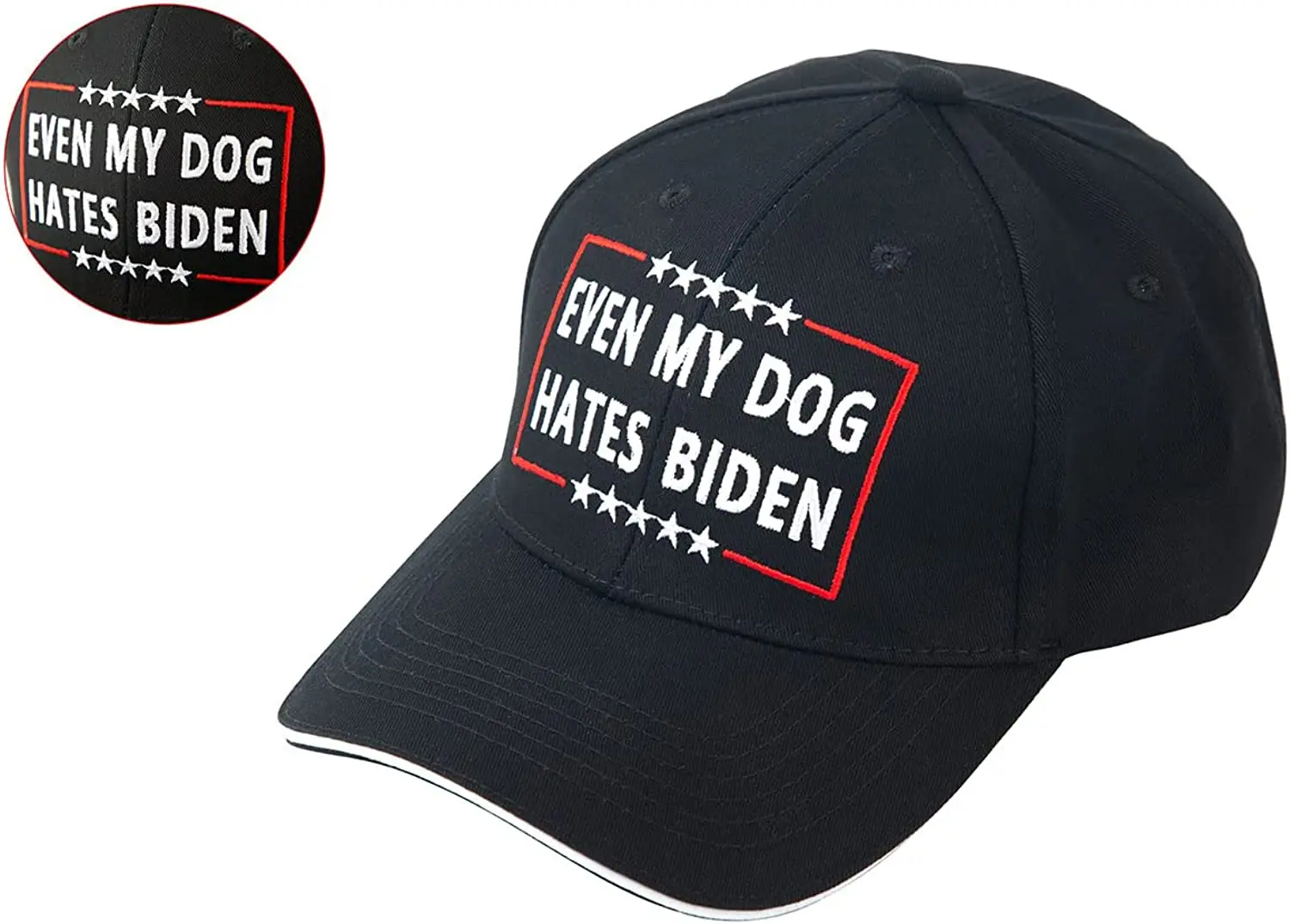 Même mon chien déteste Biden, drôle, anti-bi-den, humoristique, Industries castique, blague politique, conservateur, anti libéral, Pro America, chapeau réglable