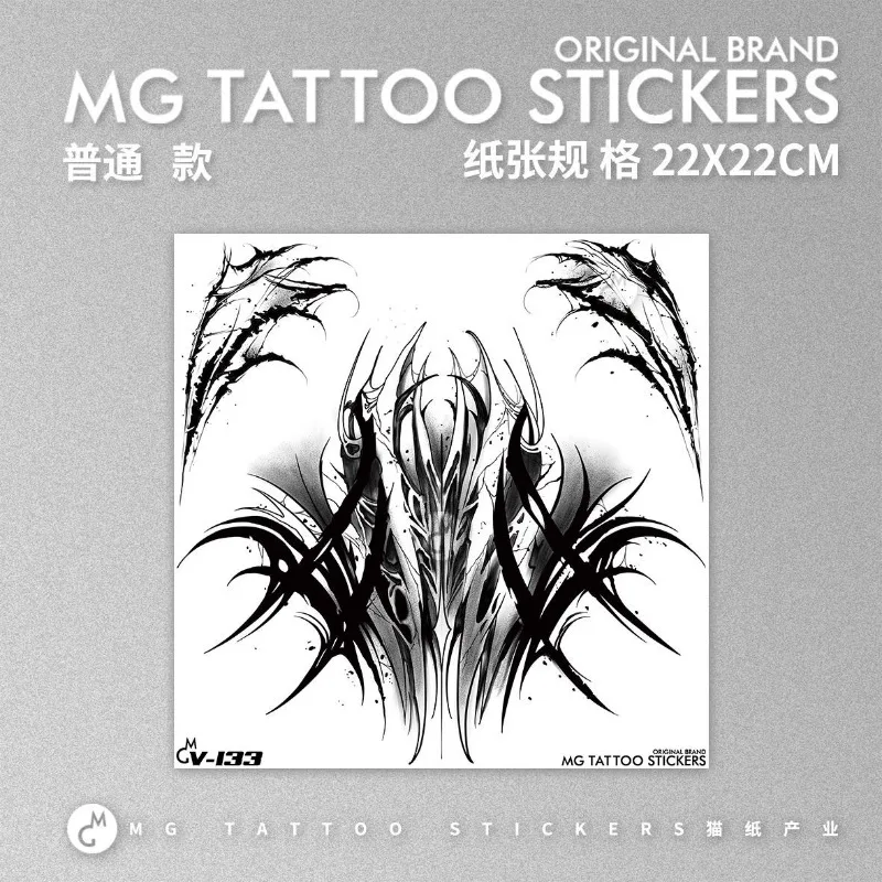 Goth Temporary Tattoo Lasting Fake Tattoo for Woman Man Tattoos Sexy Neck Tatoo Sticker Punk Art Tatuajes Temporales Waterproof