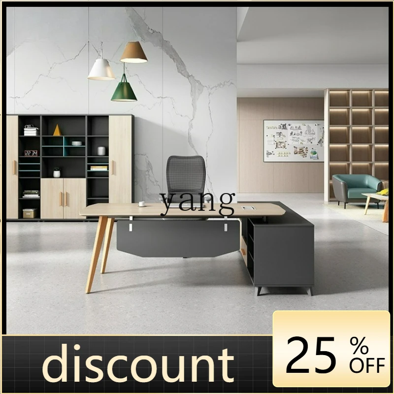 LTT office furniture stylish and simple single manager supervisor office desk and chair combination