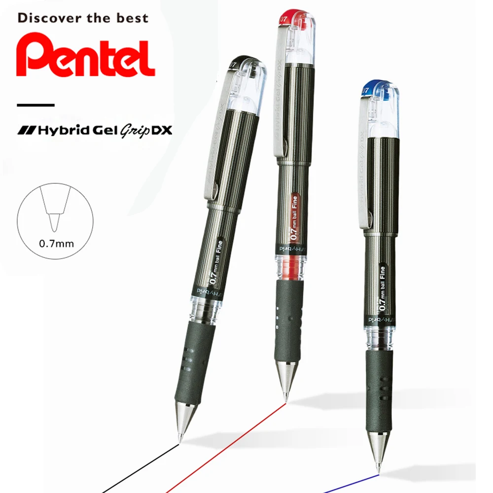 

Японская гелевая ручка Pentel K227 для письма, гибридная на водной основе, 0,7 мм, красная, синяя, черная игла, гладкие быстросохнущие школьные принадлежности