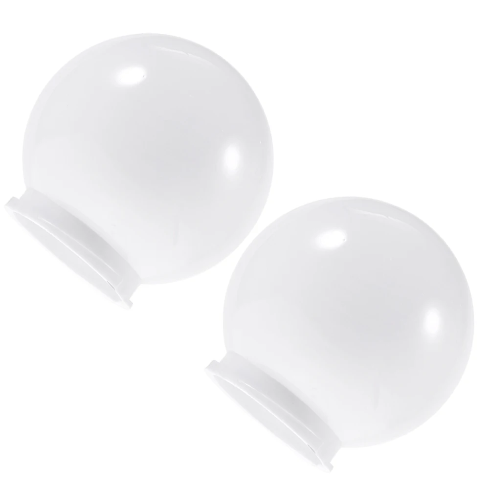 

2Pcs Spherical Lampshade Acrylic Globe Light Cover Wall Shade Outdoor Replacement Post Lampshade Porch Lighting Fixtures