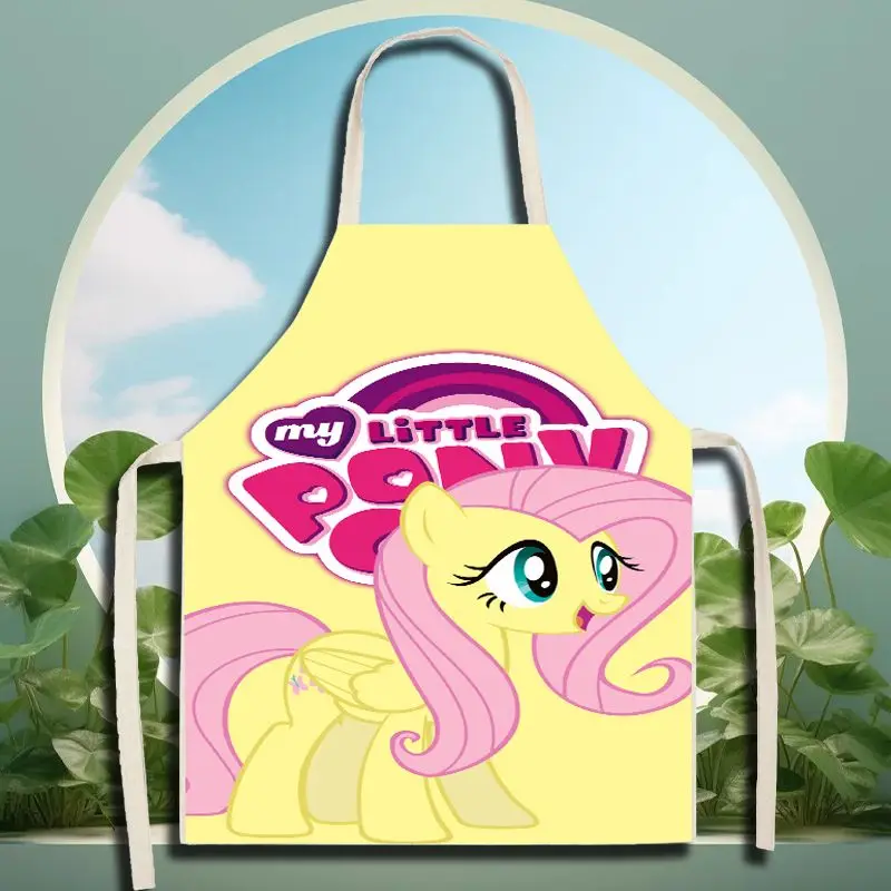 Cartoon cute Disney My Little Pony cartoon innovative apron kitchen cooking baking apron sleeveless waist unisex parent-child