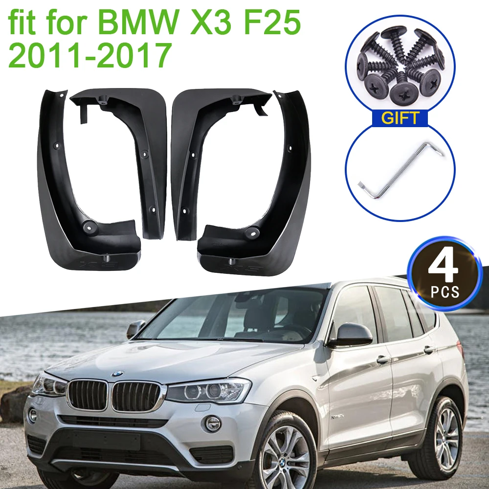 

4x For BMW X3 F25 2011 2012 2013 2014 2015 2016 2017 Car Mud Flaps Mudguards Splash Guards Front Fender Wheel Baffle Accessories