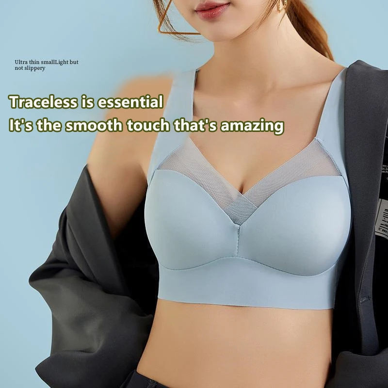 Seamless Women Bras Push Up Sports Brassiere Large Size Top Support Comfortable No Steel Ring Underwear Yoga Fitness Sleep Vest