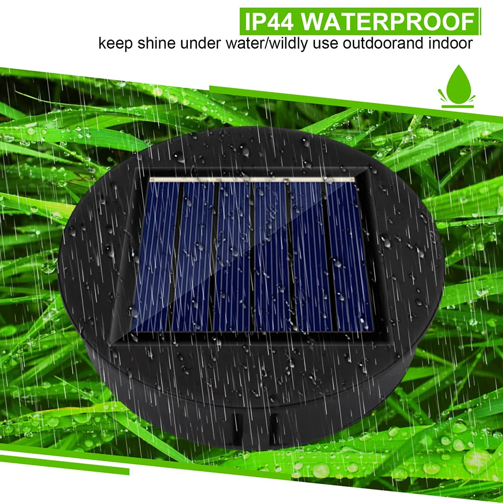 IP44 Waterproof Solar Lights Replacement Top Lid Lights Replacement LED Bulbs Solar Panel 1.2 V 600 MAh with Switch Garden Decor