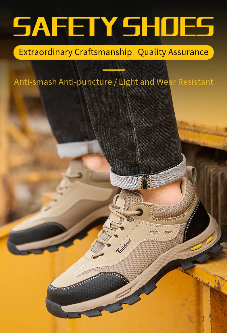 Neue Sicherheitsschuhe, Herren-Schutzschuhe, Arbeitsschuhe mit Schutz gegen Aufprall und Durchstich, Isolierte Schuhe, Arbeitsschutzstiefel – Detail 3