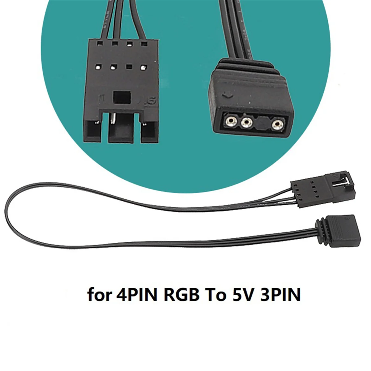A40I Adapter Cable for Fan 12V RGB 4PIN to Motherboard 5V 3PIN Female Adapter Connector for Motherboard Control Light
