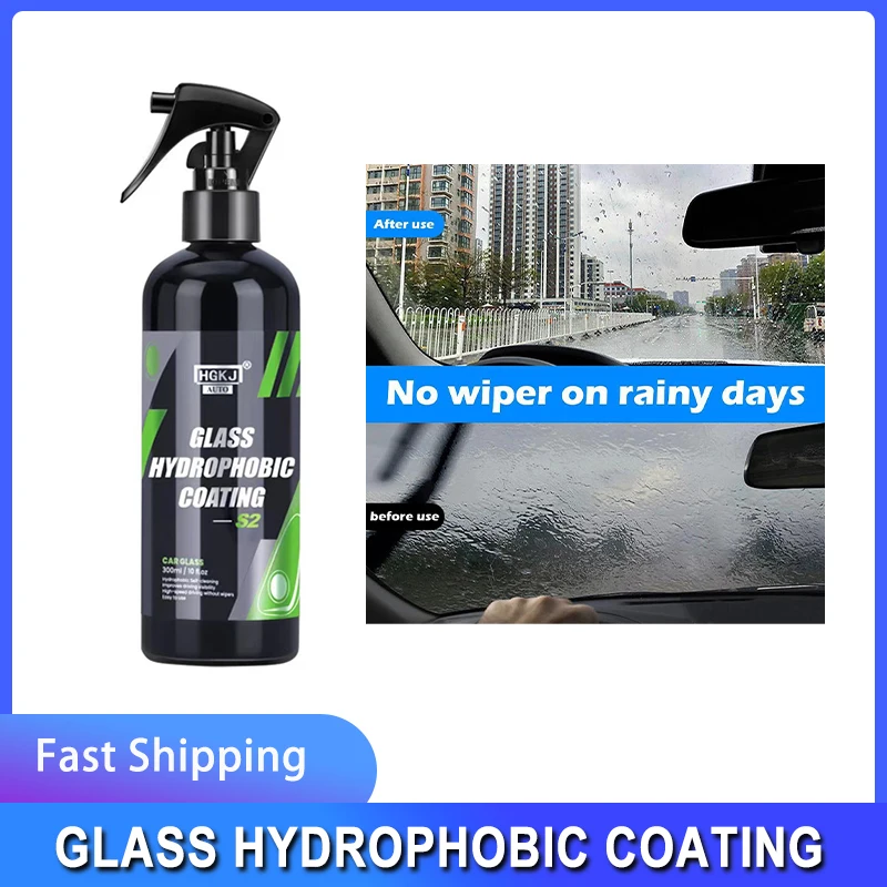 100/300ml Car Glass Waterproof Spray Anti-Rain Nano Hydrophobic Coating Agent Auto Detailing Windshield Polish Car Care HGKJ S2