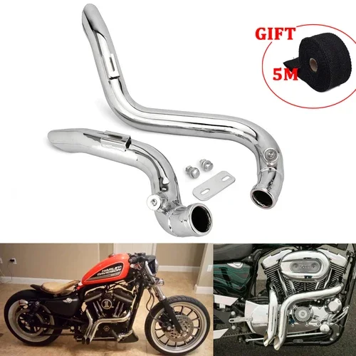 JFG Softail Touring Sportster Dyna FXD high quality stain steel exhaust pipe for harley