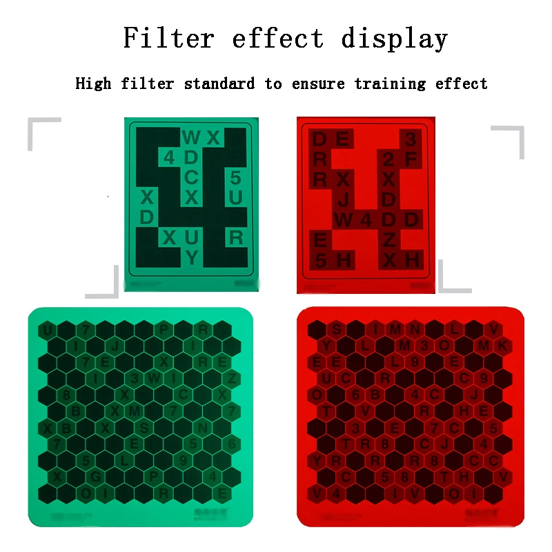 8Pcs VT Diagram Trainer Anti-press Letter Children Amblyopia Myopia Vision Training Tool