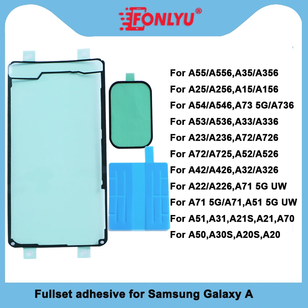

FONLYU 10 Sets Adhesive For Samsung Galaxy A54 A34 A14 A51 A Serie Front LCD Screen Rear Cover Back Door Battery Sticker Glue