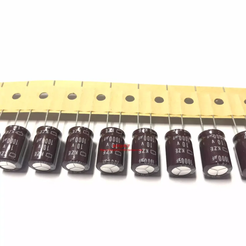 10-100PCS Black Diamond 10V1000UF 10X16 KZE series high-frequency low resistance 1000UF 10V electrolytic capacitor