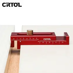 CRTOL Woodworking Line Gap Gauge Aluminum Alloy Depth Measuring Sawtooth Ruler Marking Gauge Measuring Tools