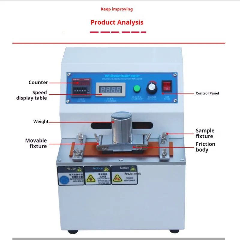 Printing Ink Decolorization Tester Paint Abrasion Resistance Tester Decolorization Ink Test Friction Resistance Tester