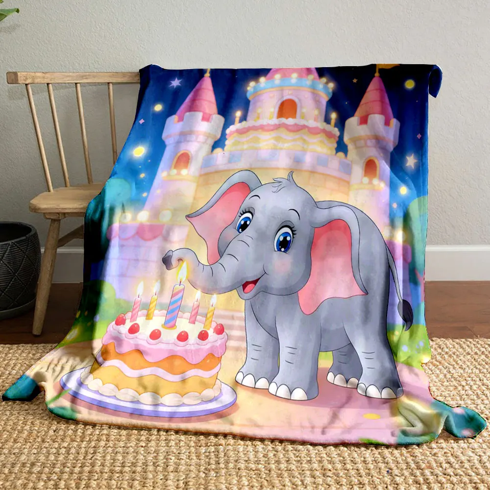 Cute little cartoon figures Printed Blanket, All-Season Multi-Use for Nap, Camping, Travel, Car, Sofa Luxury Gifts Multi-Size