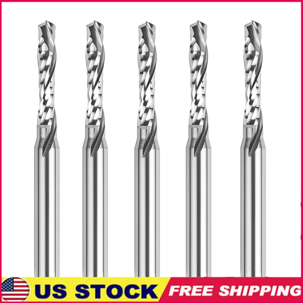 

5PCS 316 Cutting Diameter Compression Router Bits Set 14 Shank Solid Carbide Spiral Bit CNC Handheld Router