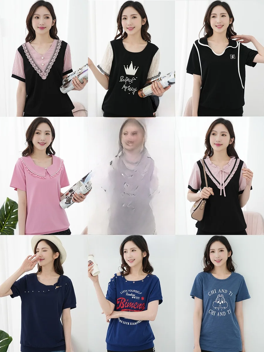 

Женская футболка больших размеров, летняя, повседневная, свободного кроя, с принтом и вышивкой