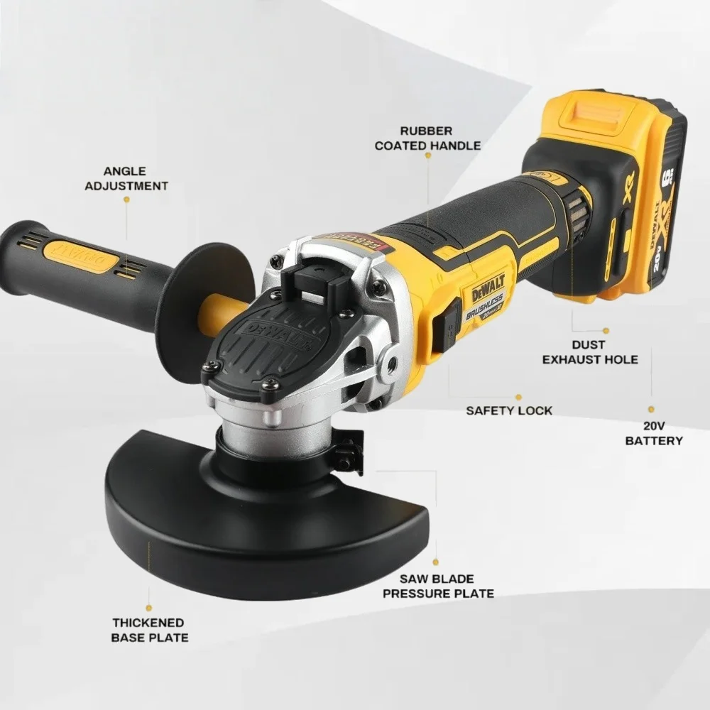 DeWalt DCG405NT/405FN Angle Grinder Brushless Handheld Grinding Machine Polishing Machine Brushless 18V Battery Cutting Machine