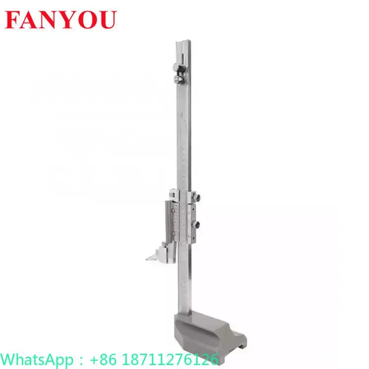 Adjustable height ruler with magnifying glass, height planning ruler, scribing gauge, carbon steel chrome plated 300mm