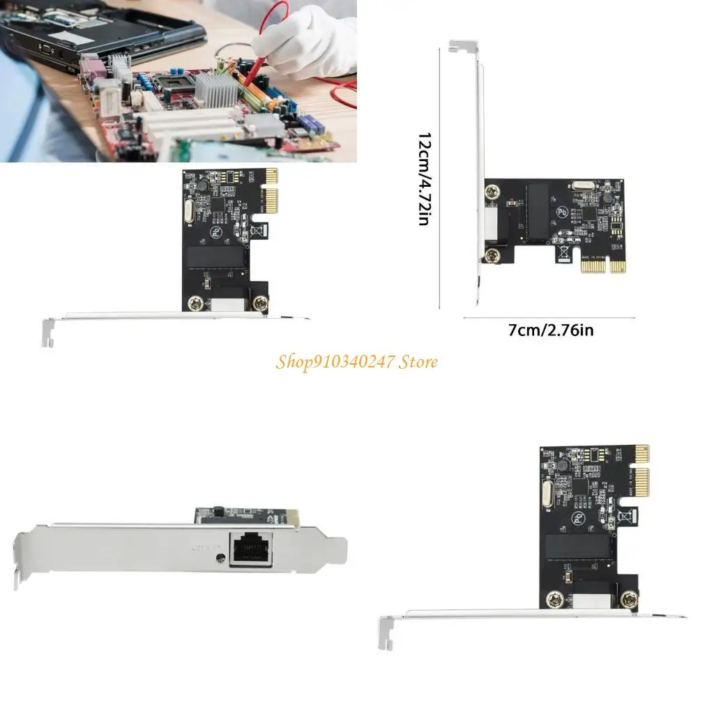 

Q22A Gigabit PCIe Ethernet Card Card Rtl8111e Chip RJ45 LAN Port PCIE Installatat