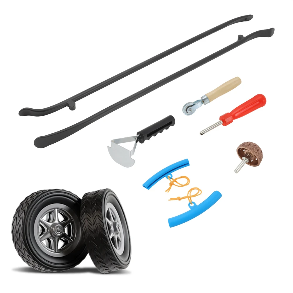 Tire Mount and Demount Iron Pry Iron Tool Tire Changing Removal Tool for Truck Maintenance 38 Inch Tire Bar for Tubeless Tires